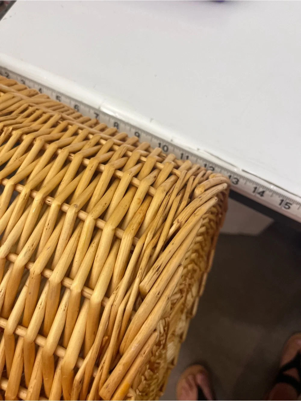 Vintage Wicker Basket Large 13” handles